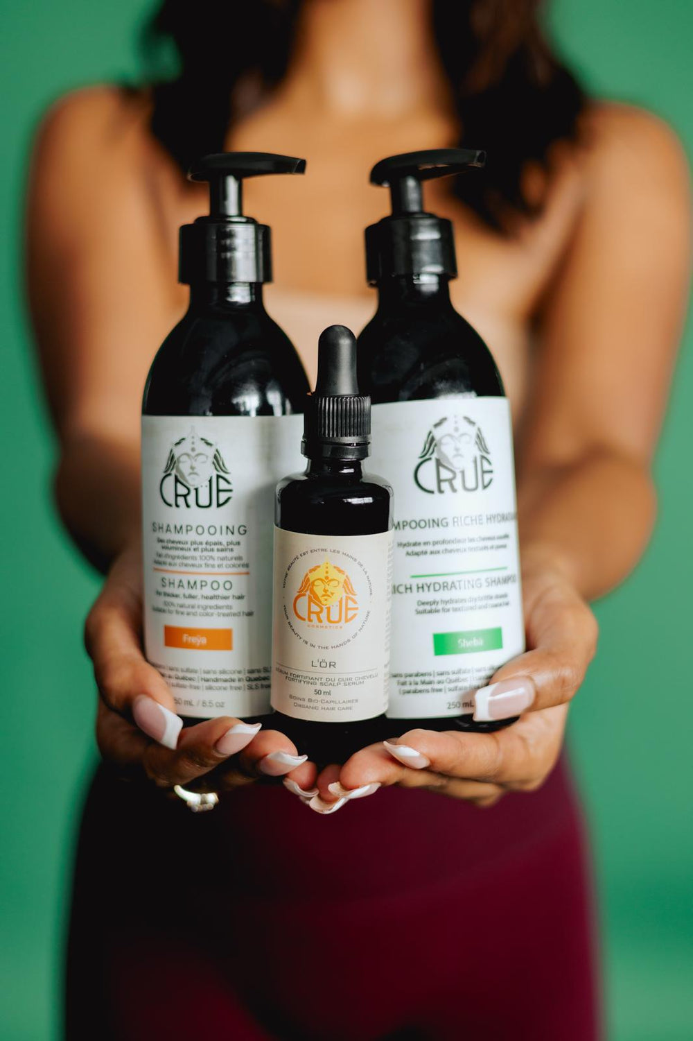 Kit shampoing et après-shampoing végan Crüe pour cheveux secs et abîmés